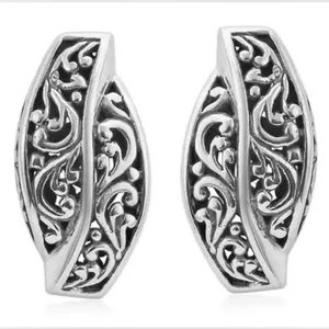 Bali Sterling Silver Filigree Earrings9.49 Grams